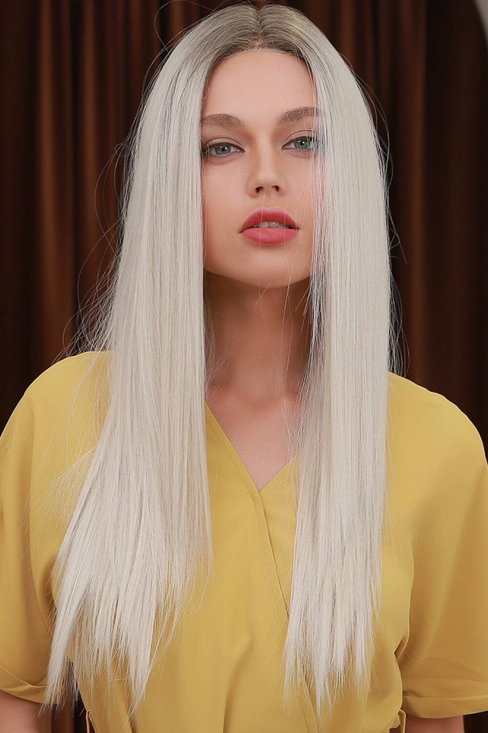 Long Straight 26" Synthetic Lace Front Wigs. Heat Safe 150% Density