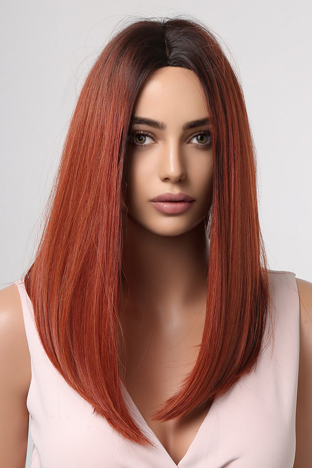 Synthetic Mid-Length Straight 27" Wigs