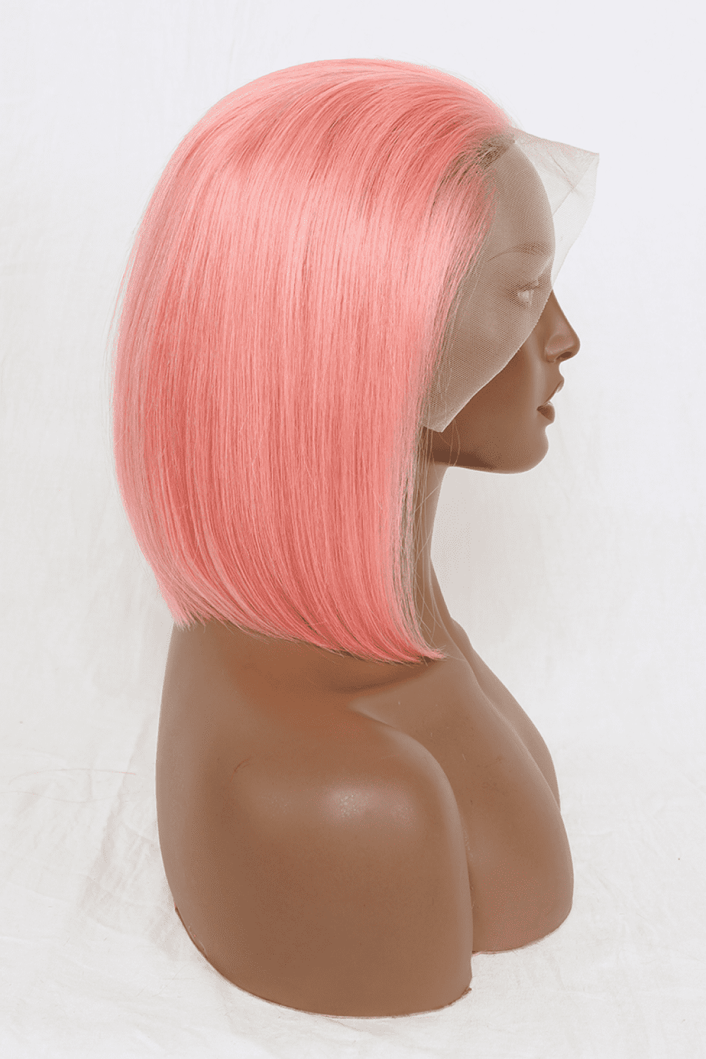 Sassy Pink Lace Front Bobo Human Hair Wigs for that daring look