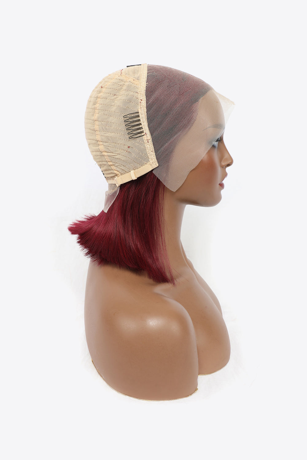 Lace Front Wine Color Bobo Human Hair Wigs