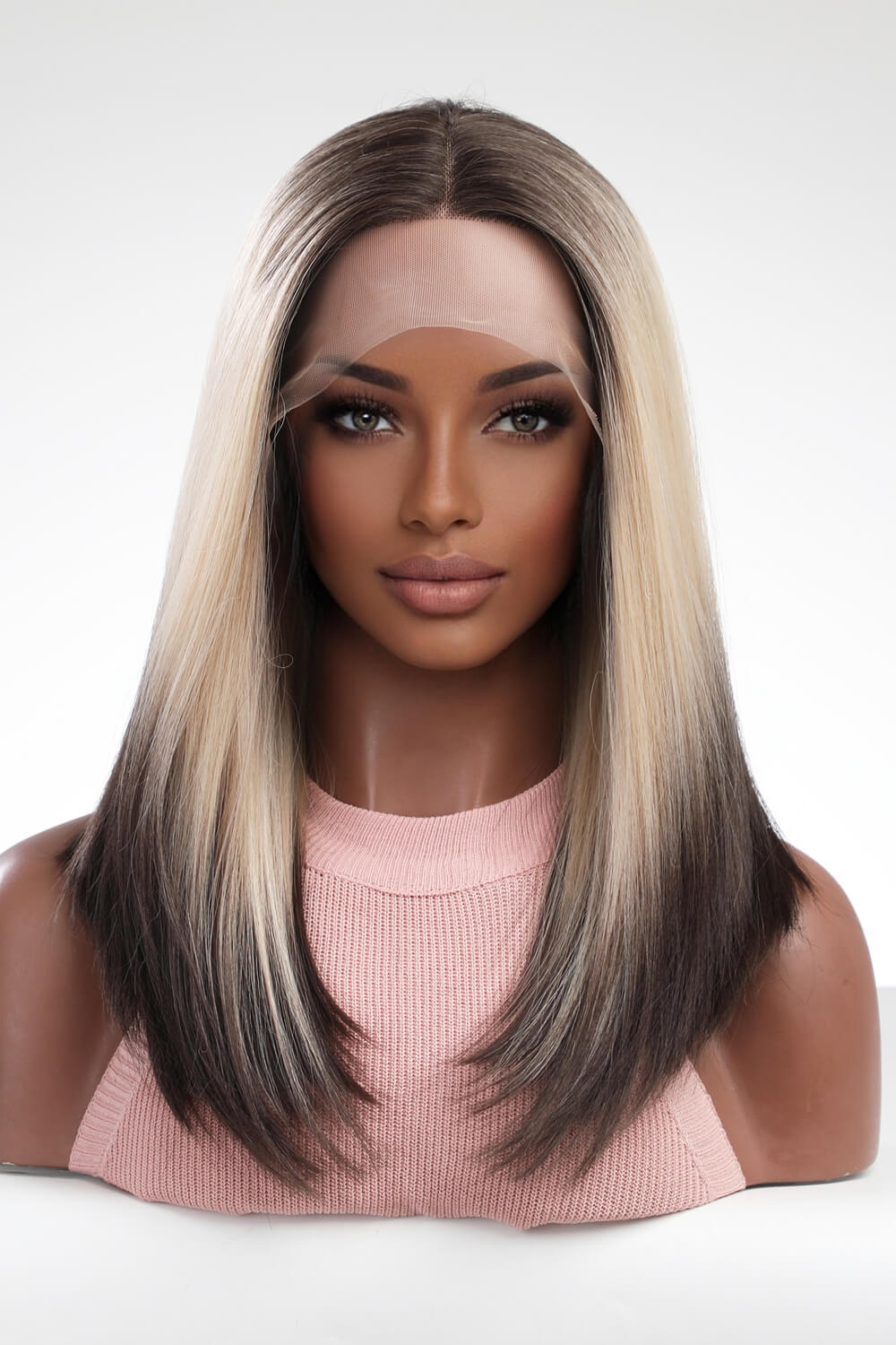 Lace Front Wigs Synthetic Long Straight 16" 150% Density