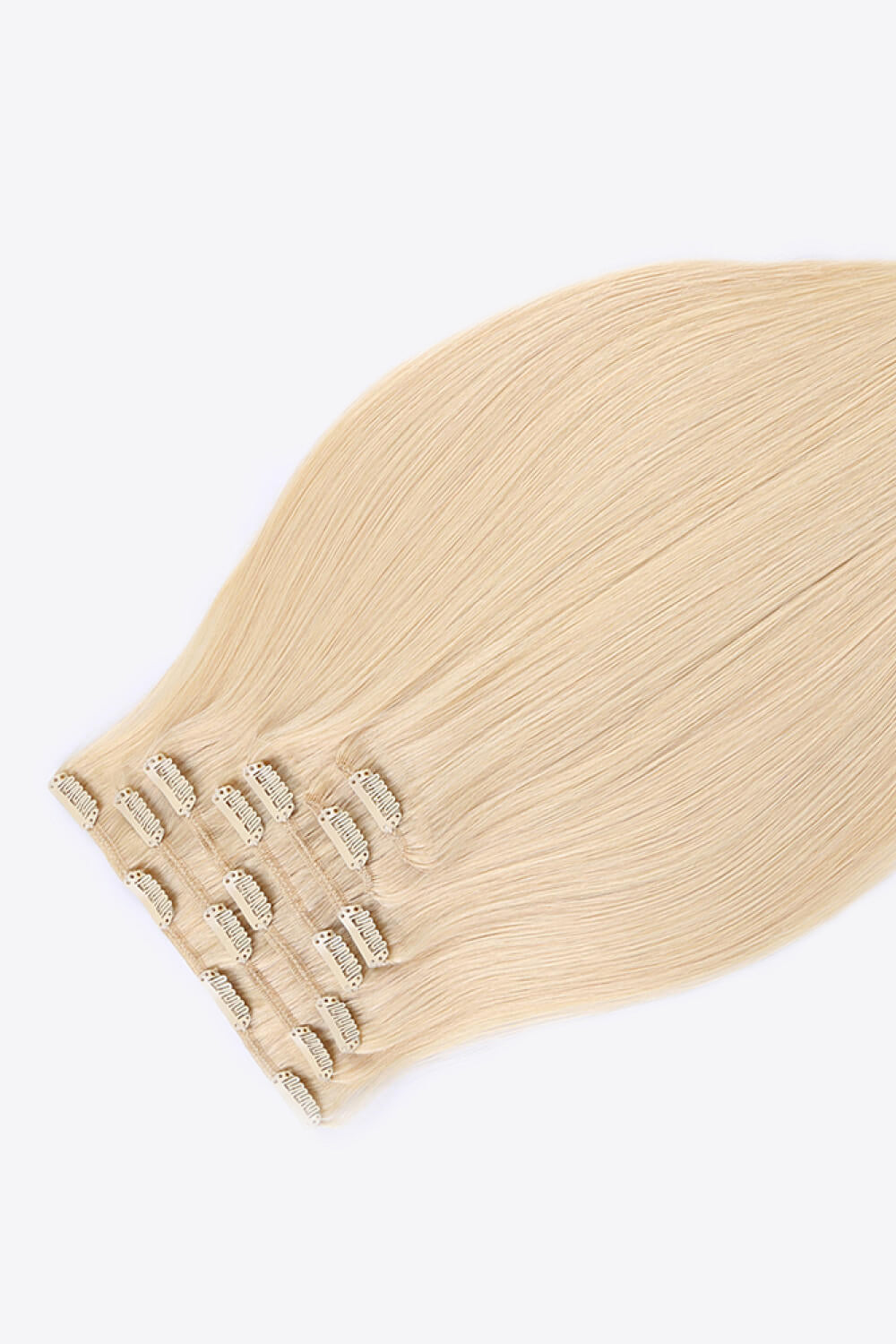 Clip-in Hair Extensions Indian Human Hair in Blonde
