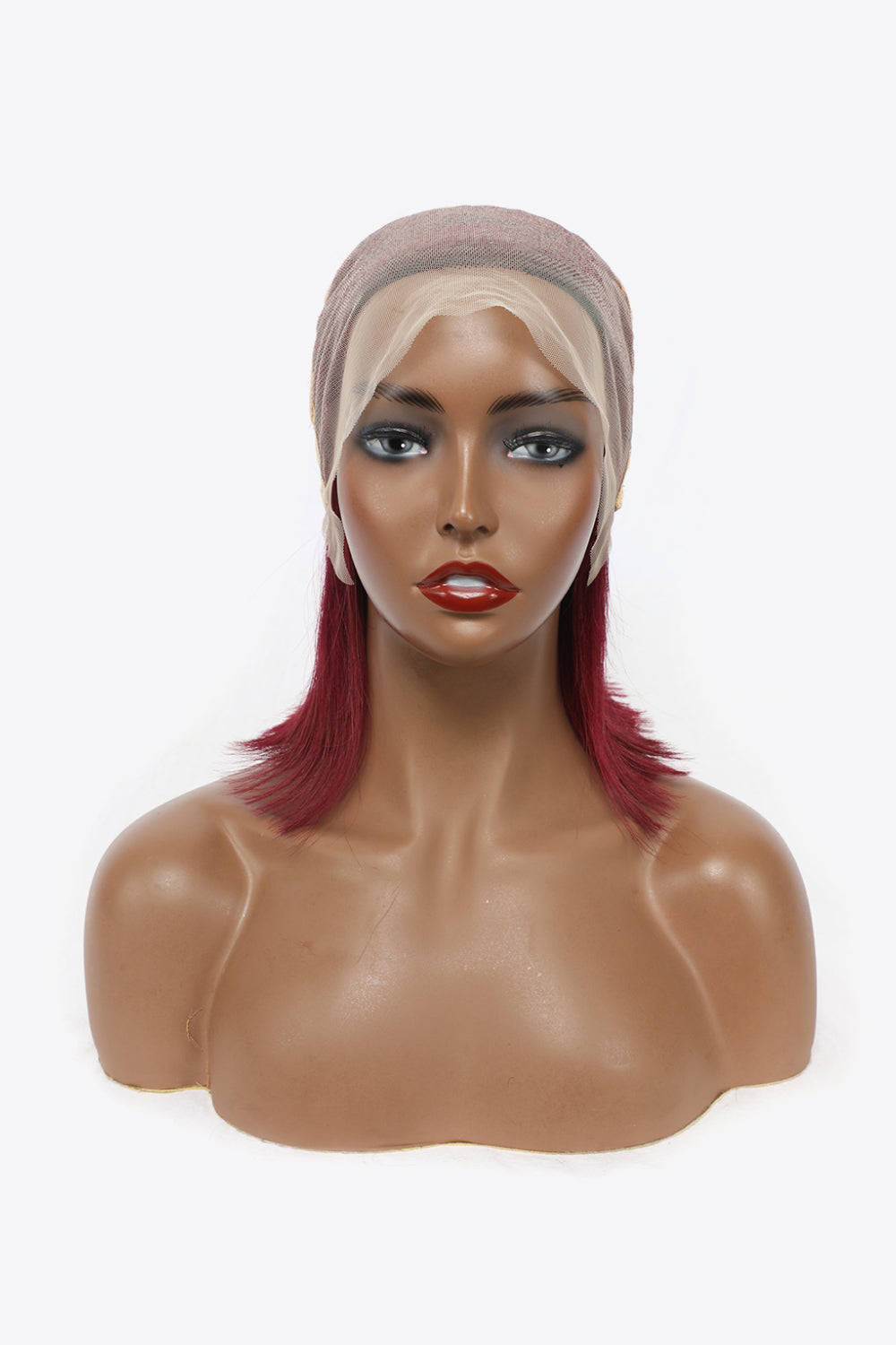 Lace Front Wine Color Bobo Human Hair Wigs