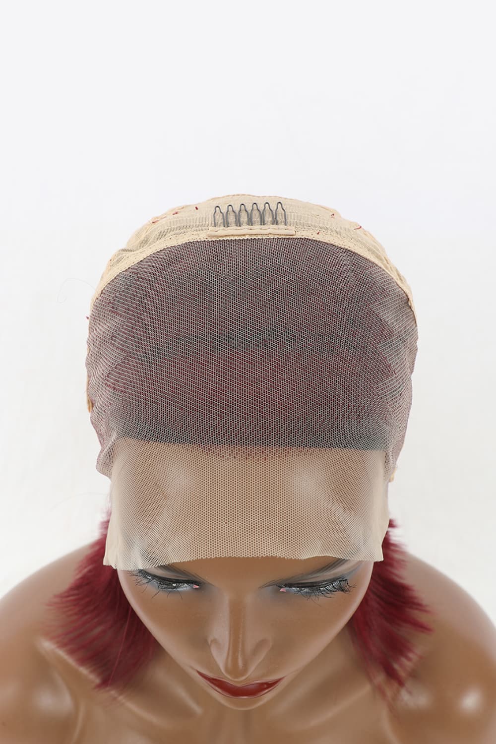 Lace Front Wine Color Bobo Human Hair Wigs