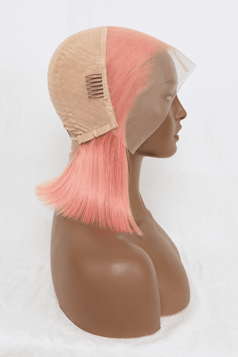 Sassy Pink Lace Front Bobo Human Hair Wigs for that daring look