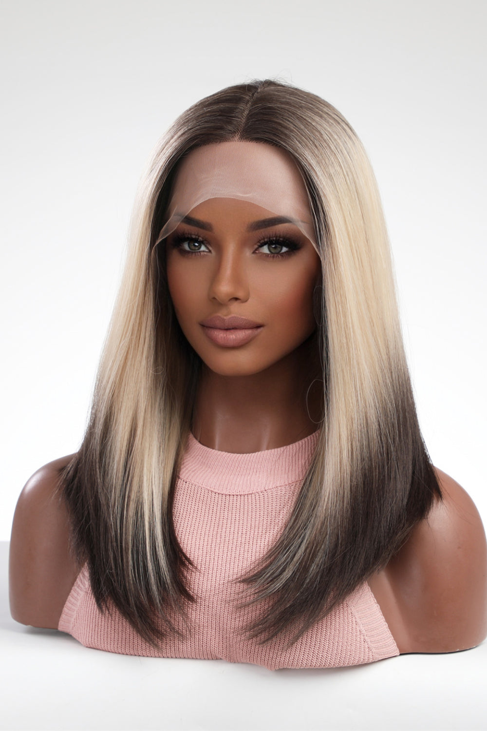Lace Front Wigs Synthetic Long Straight 16" 150% Density