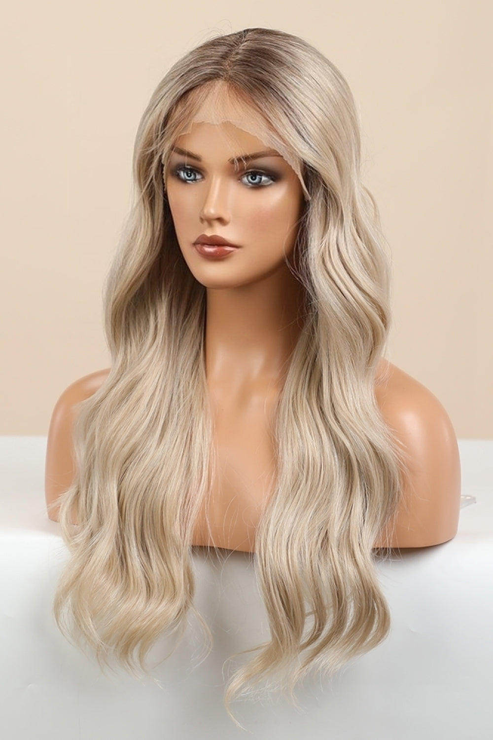 Wave Lace Front Synthetic Wigs in Gold 26" Long