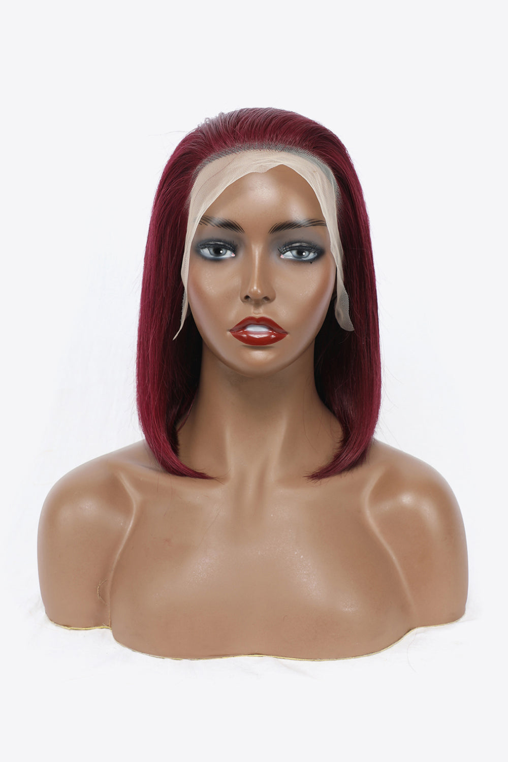Lace Front Wine Color Bobo Human Hair Wigs