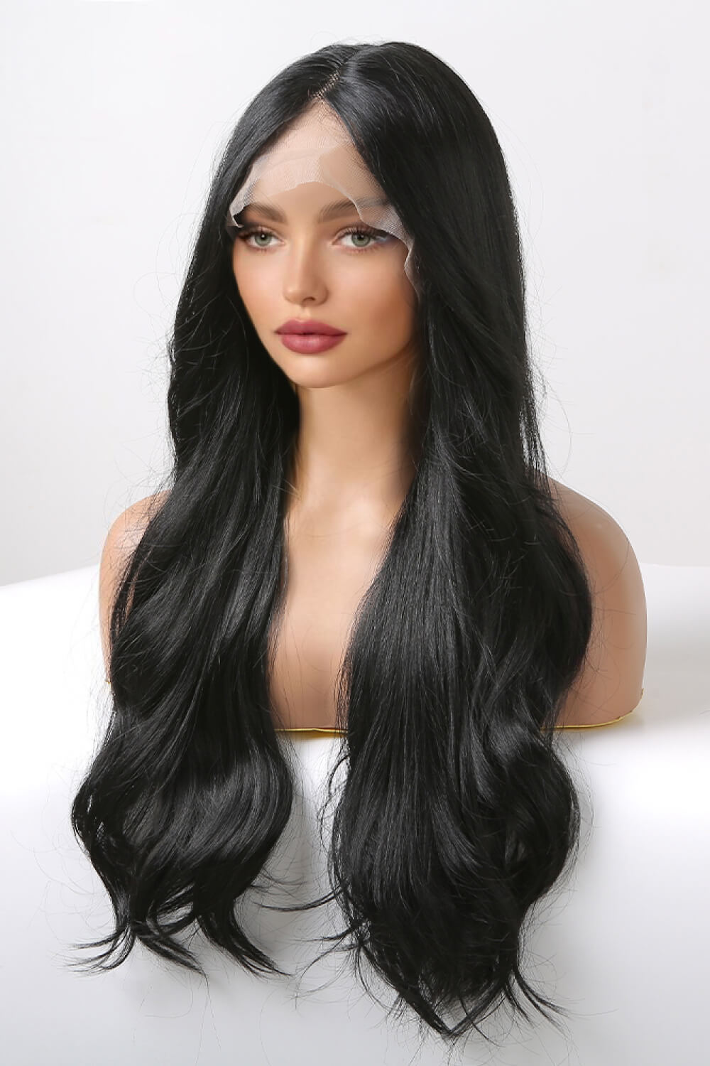 24" Lace Front Wigs Synthetic Long Wavy 24" 150% Density