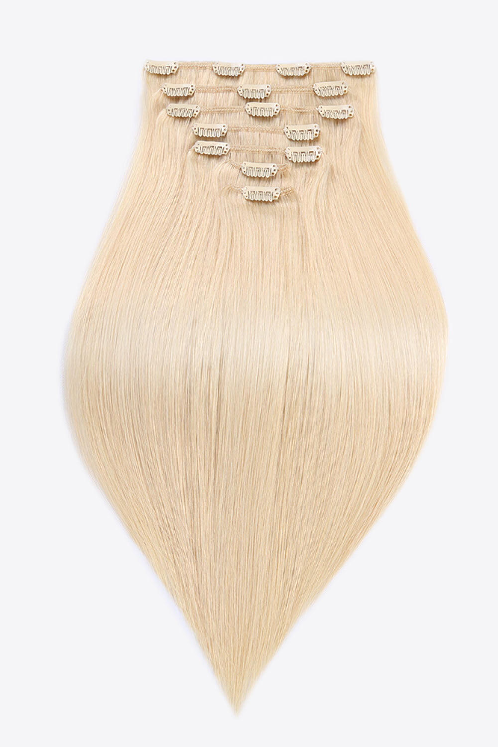 Clip-in Hair Extensions Indian Human Hair in Blonde