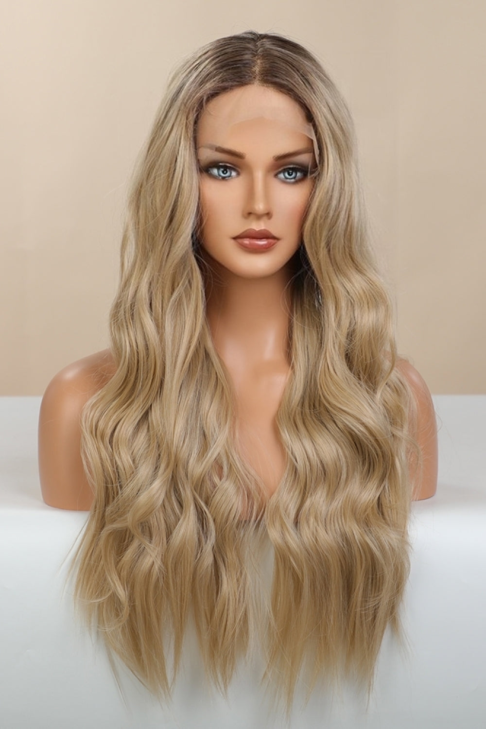 Lace Front Long Wave Synthetic Wigs 26"