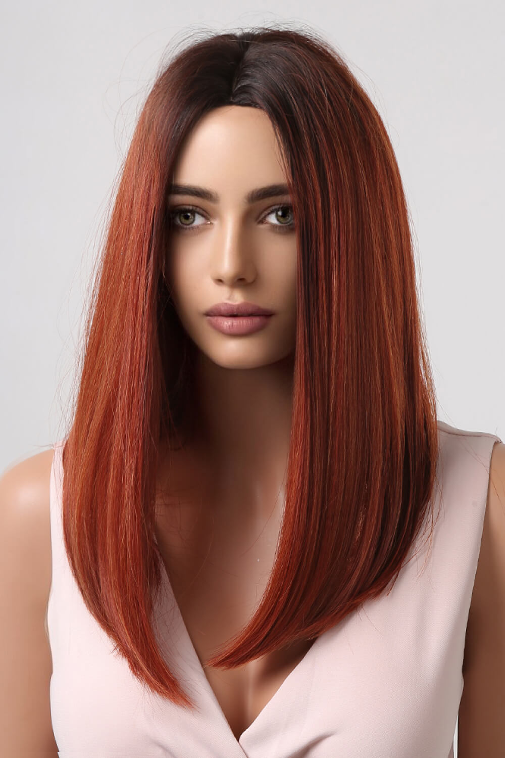 Synthetic Mid-Length Straight 27" Wigs