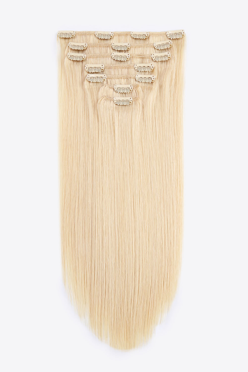 Clip-in Hair Extensions Indian Human Hair in Blonde