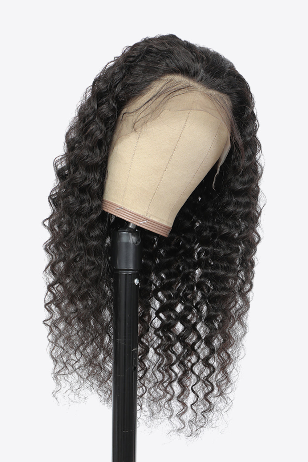 Lace Front Wigs Human Hair Curly Natural Color 150% Density