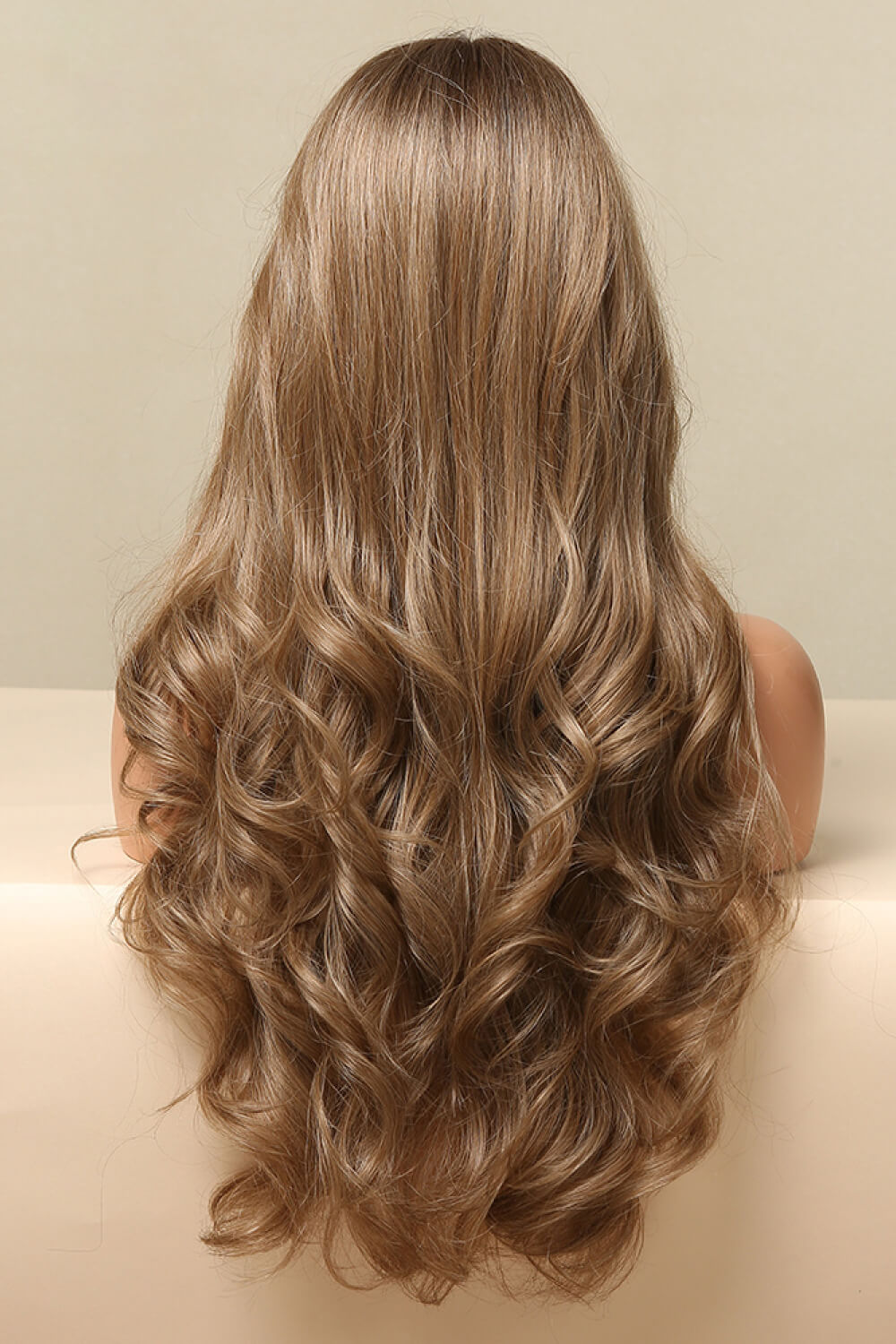 Long Wave 26" Synthetic Lace Front Wig in Golden Brown