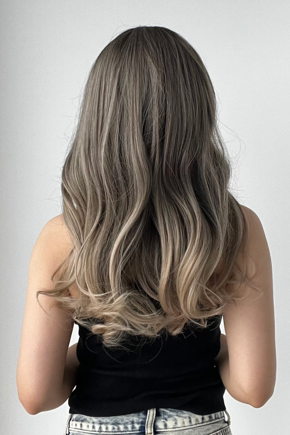 Ashe Brown and Blonde Ombre Synthetic Long Straight Wigs