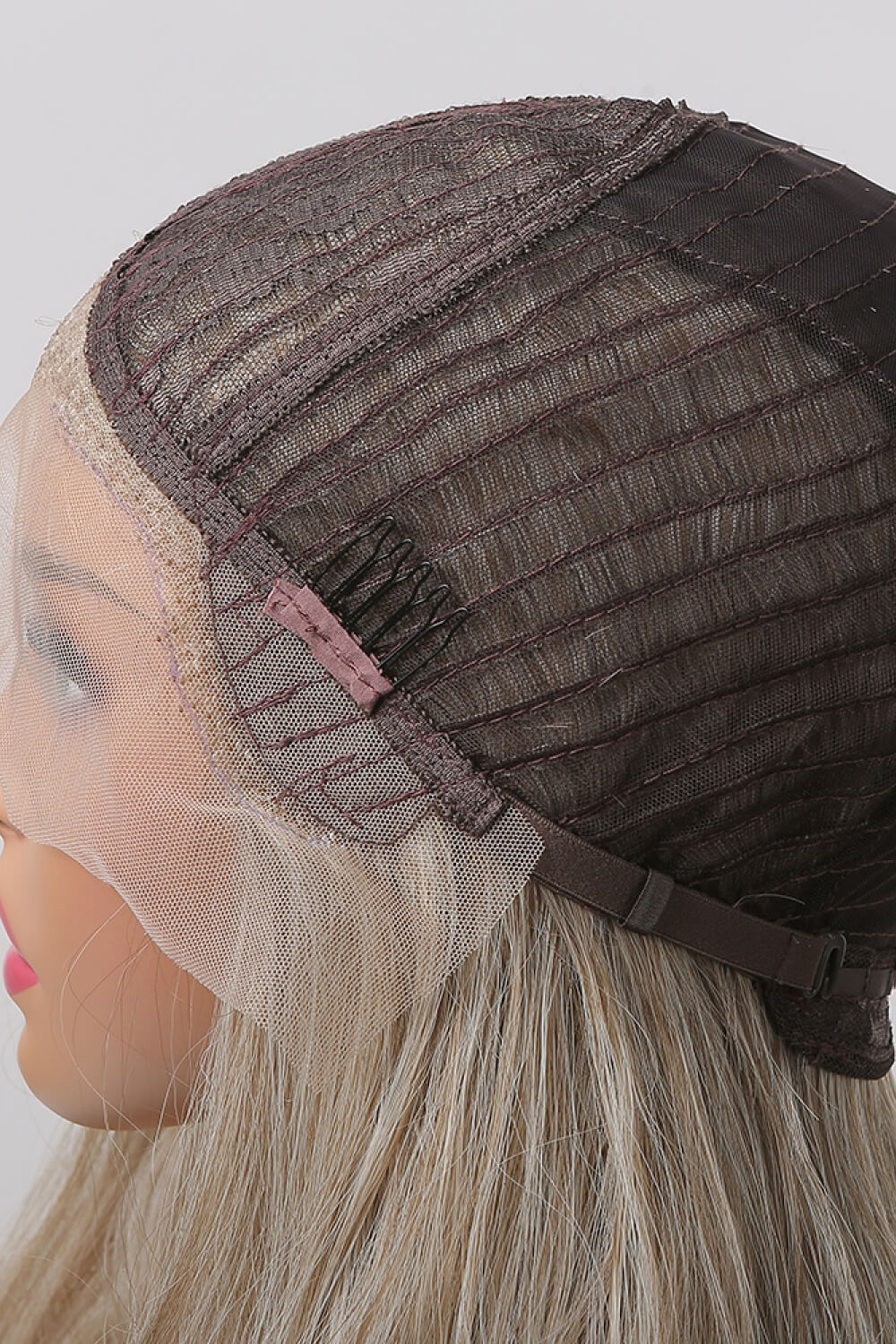Medium Blonde Highlights Lace Front Synthetic Wigs