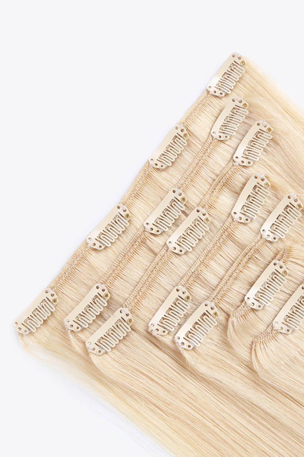 Clip-in Hair Extensions Indian Human Hair in Blonde