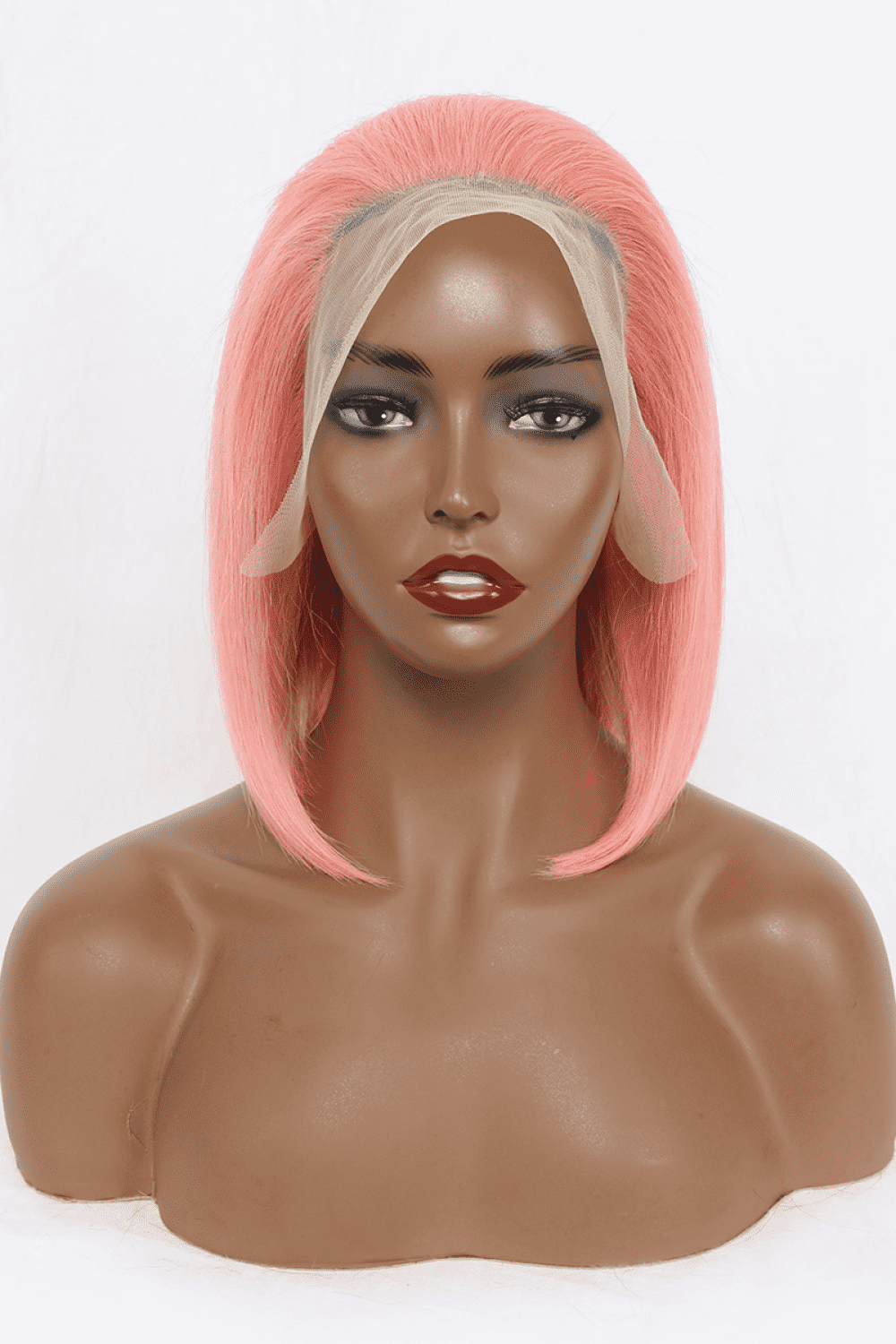 Sassy Pink Lace Front Bobo Human Hair Wigs for that daring look
