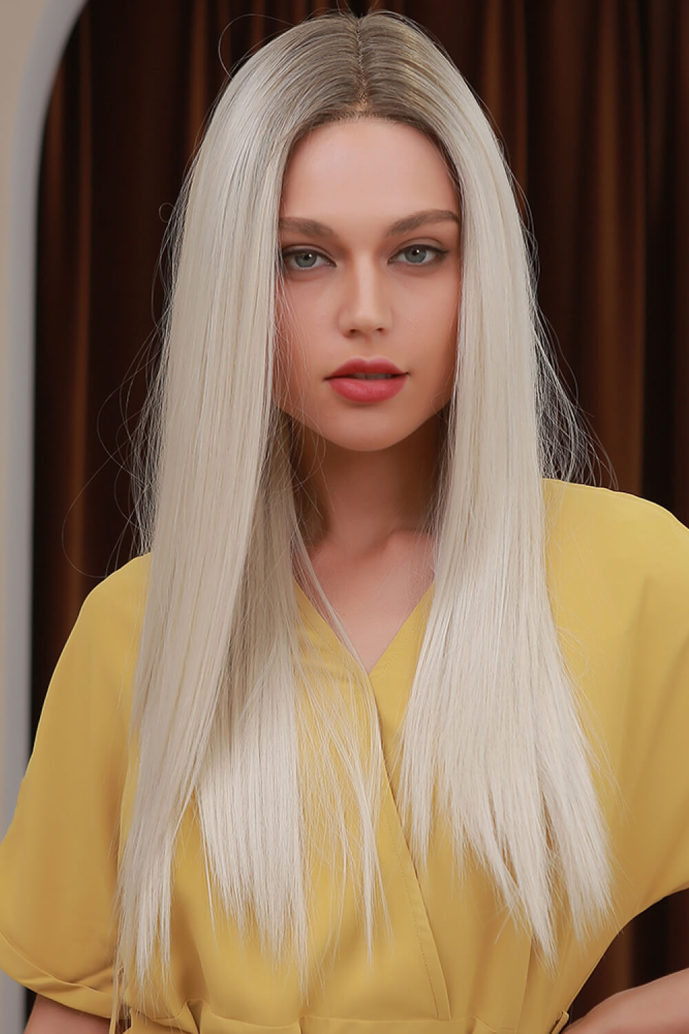 Long Straight 26" Synthetic Lace Front Wigs. Heat Safe 150% Density