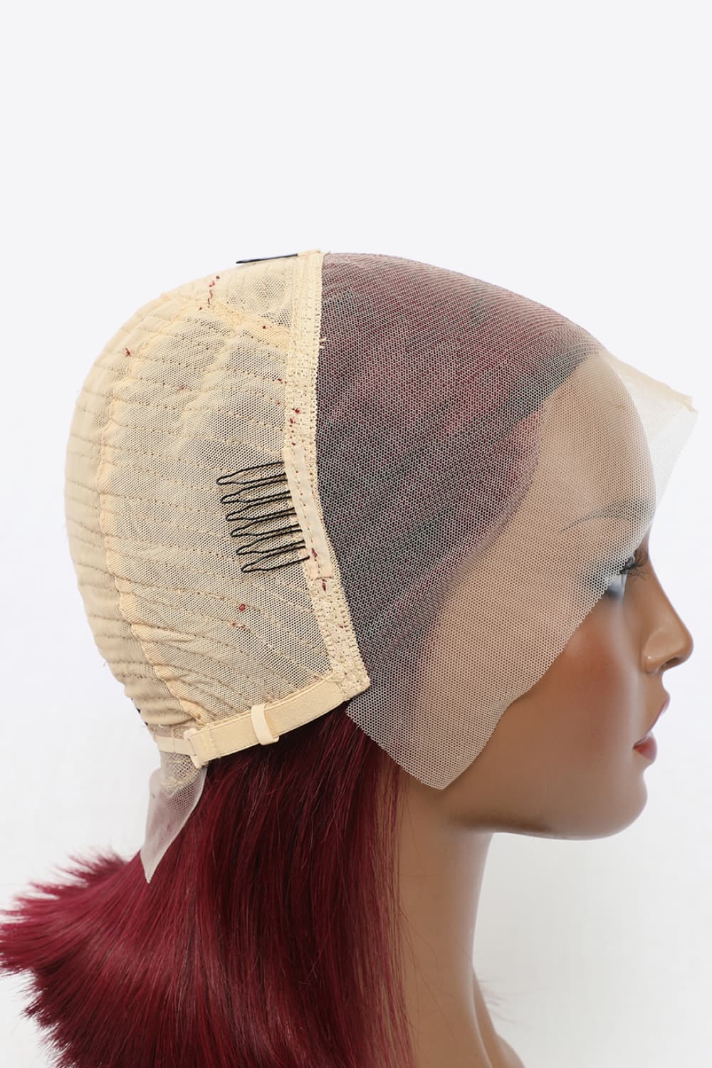 Lace Front Wine Color Bobo Human Hair Wigs