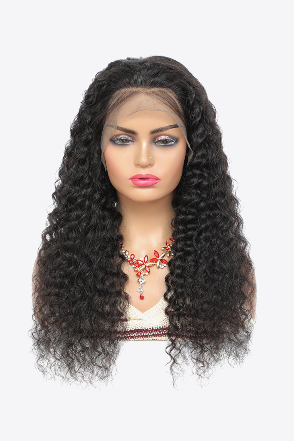 Lace Front Wigs Human Hair Curly Natural Color 150% Density