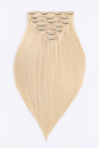 Clip-in Hair Extensions Indian Human Hair in Blonde
