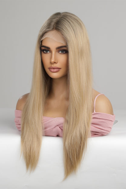 Synthetic Long Straight 24'' Lace Front Wigs 150% Density