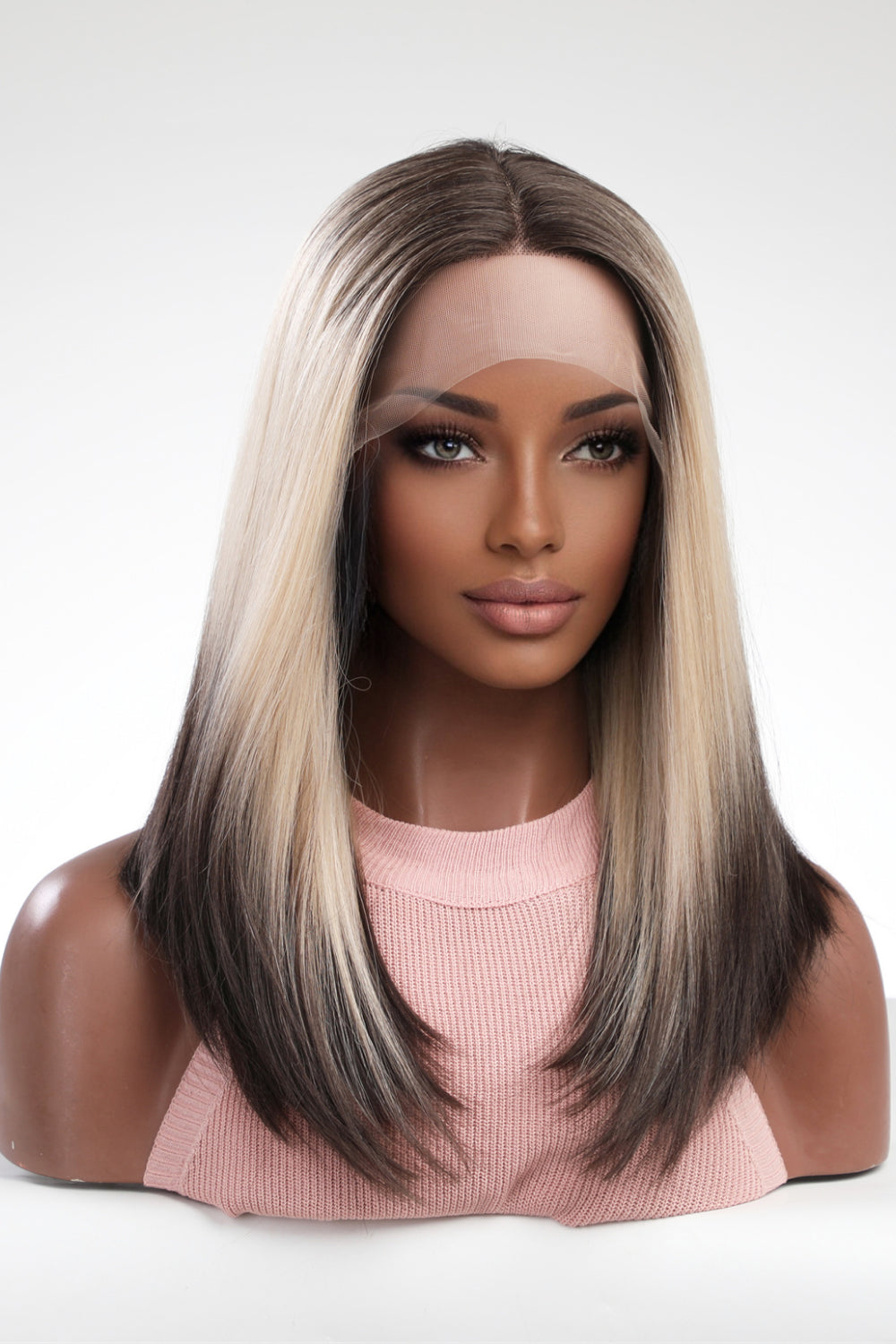 Lace Front Wigs Synthetic Long Straight 16" 150% Density
