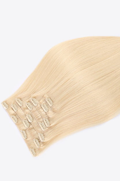 Clip-in Hair Extensions Indian Human Hair in Blonde