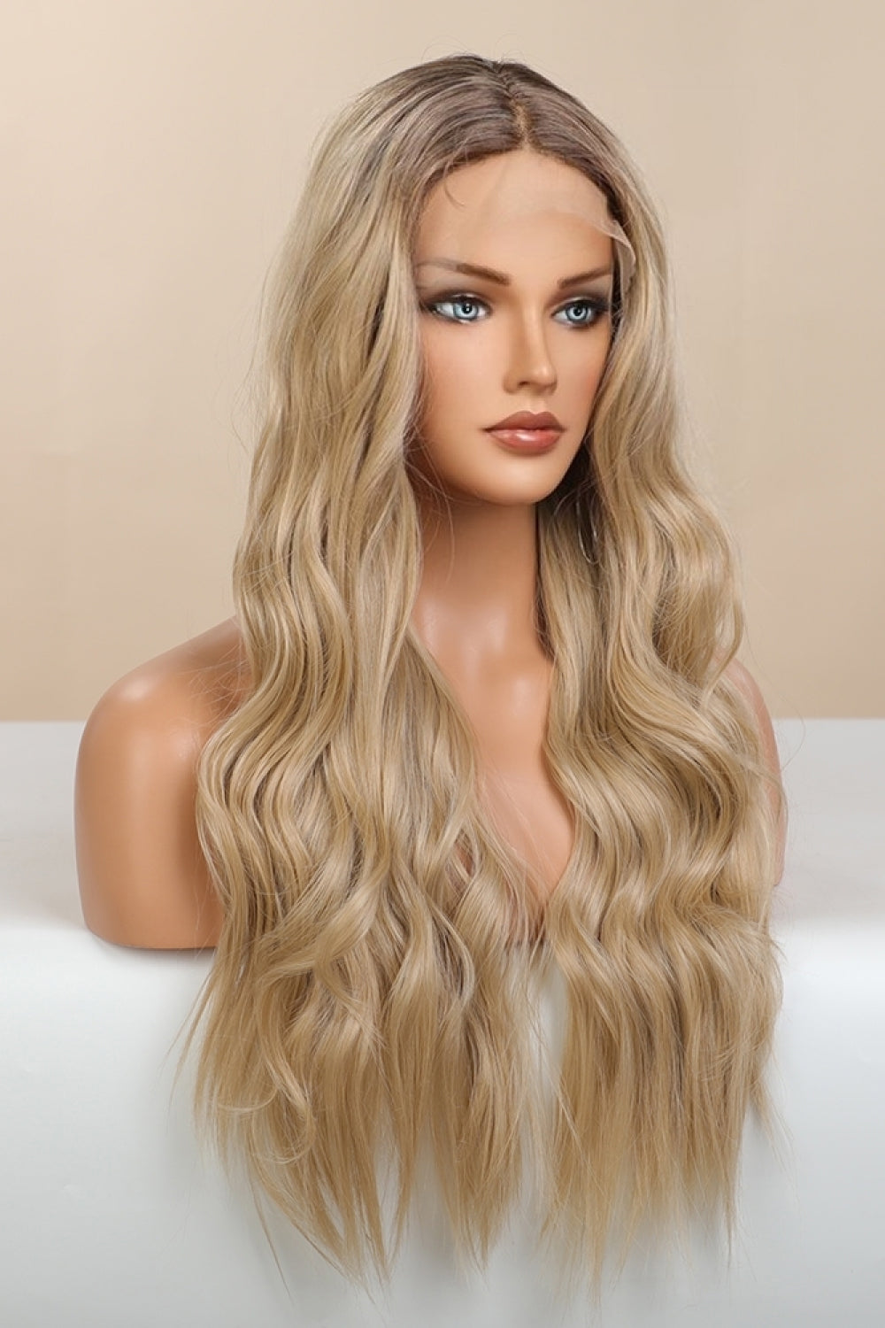 Lace Front Long Wave Synthetic Wigs 26"