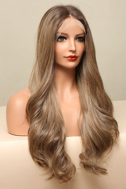 Long Wave 26" Synthetic Lace Front Wig in Golden Brown