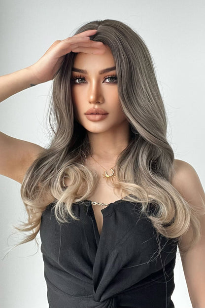 Ashe Brown and Blonde Ombre Synthetic Long Straight Wigs