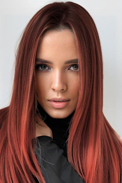 Synthetic Mid-Length Straight 27" Wigs