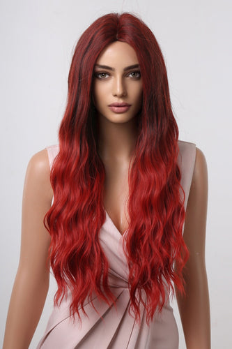 Synthetic Long Wave 27" Wig-Red Ombre