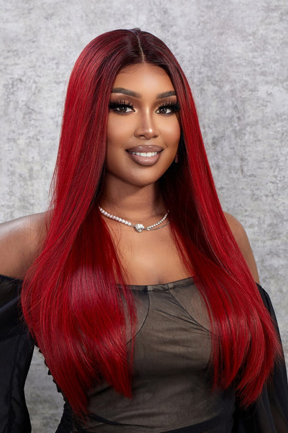 Synthetic Straight 26" Lace Front Wig 150% Density
