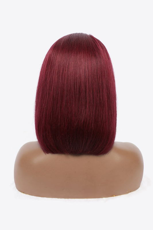 Lace Front Wine Color Bobo Human Hair Wigs