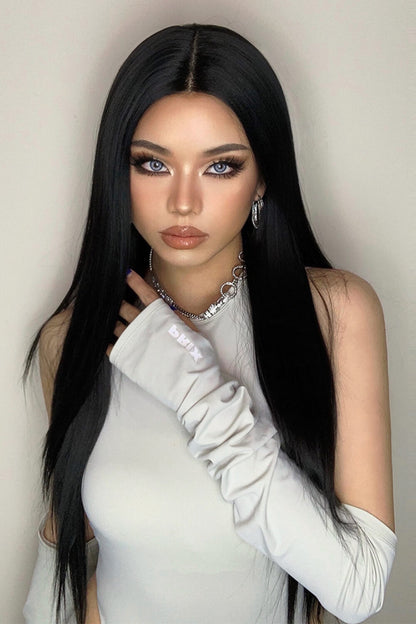 Long 26" Lace Front Straight Synthetic Wig