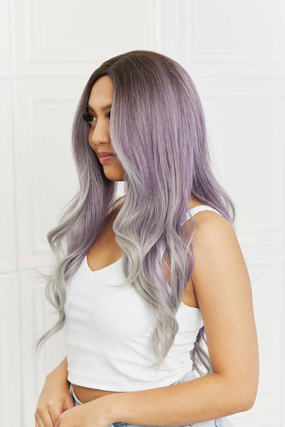 Elegant Wave Full Machine Synthetic Wigs in Purple 26''